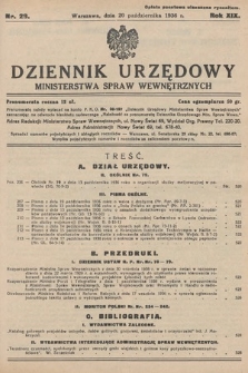 Dziennik Urzędowy Ministerstwa Spraw Wewnętrznych. 1936, nr 29