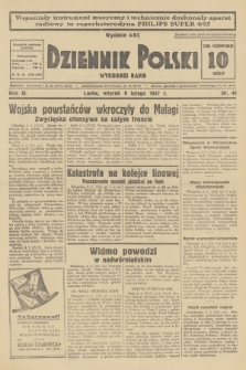 Dziennik Polski : wychodzi rano. R.3, 1937, nr 40