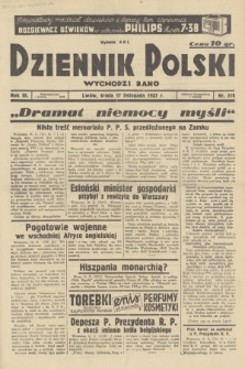 Dziennik Polski : wychodzi rano. R.3, 1937, nr 316