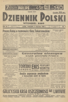 Dziennik Polski : wychodzi rano. R.4, 1938, nr 1