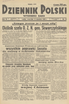 Dziennik Polski : wychodzi rano. R.4, 1938, nr 12