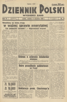 Dziennik Polski : wychodzi rano. R.4, 1938, nr 14