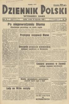 Dziennik Polski : wychodzi rano. R.4, 1938, nr 18