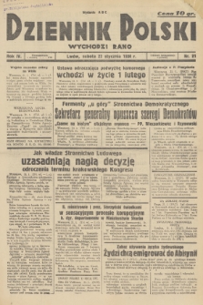 Dziennik Polski : wychodzi rano. R.4, 1938, nr 21
