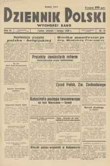 Dziennik Polski : wychodzi rano. R.4, 1938, nr 31