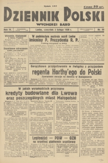 Dziennik Polski : wychodzi rano. R.4, 1938, nr 33