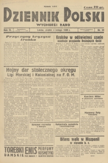Dziennik Polski : wychodzi rano. R.4, 1938, nr 34