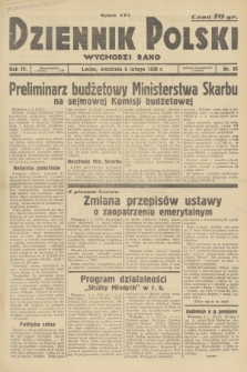 Dziennik Polski : wychodzi rano. R.4, 1938, nr 36