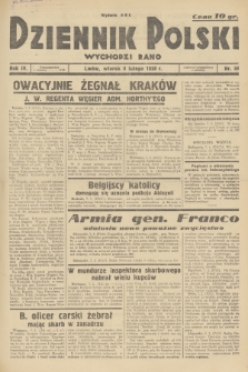 Dziennik Polski : wychodzi rano. R.4, 1938, nr 38
