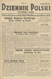 Dziennik Polski : wychodzi rano. R.4, 1938, nr 39
