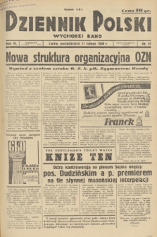 Dziennik Polski : wychodzi rano. R.4, 1938, nr 51