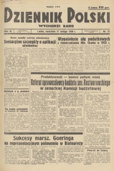 Dziennik Polski : wychodzi rano. R.4, 1938, nr 57