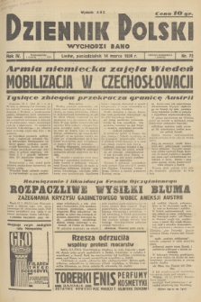 Dziennik Polski : wychodzi rano. R.4, 1938, nr 72