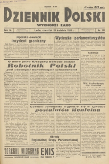 Dziennik Polski : wychodzi rano. R.4, 1938, nr 115