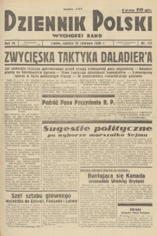 Dziennik Polski : wychodzi rano. R.4, 1938, nr 172