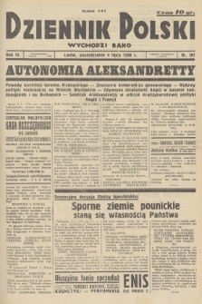 Dziennik Polski : wychodzi rano. R.4, 1938, nr 181