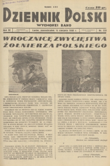 Dziennik Polski : wychodzi rano. R.4, 1938, nr 223