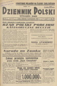 Dziennik Polski : wychodzi rano. R.4, 1938, nr 271
