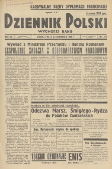 Dziennik Polski : wychodzi rano. R.4, 1938, nr 274