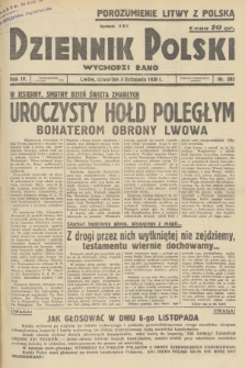 Dziennik Polski : wychodzi rano. R.4, 1938, nr 303