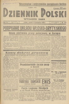 Dziennik Polski : wychodzi rano. R.4, 1938, nr 318