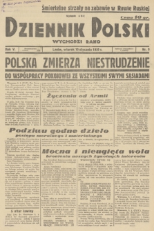 Dziennik Polski : wychodzi rano. R.5, 1939, nr 9
