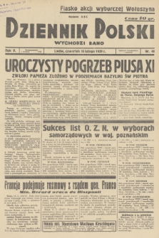 Dziennik Polski : wychodzi rano. R.5, 1939, nr 46