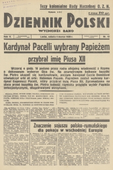 Dziennik Polski : wychodzi rano. R.5, 1939, nr 62