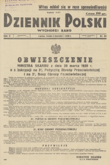 Dziennik Polski : wychodzi rano. R.5, 1939, nr 94
