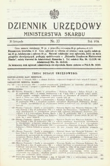 Dziennik Urzędowy Ministerstwa Skarbu. 1934, nr 33