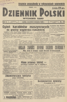 Dziennik Polski : wychodzi rano. R.5, 1939, nr 210
