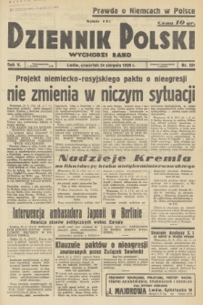 Dziennik Polski : wychodzi rano. R.5, 1939, nr 231