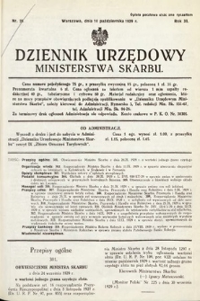 Dziennik Urzędowy Ministerstwa Skarbu. 1929, nr 28