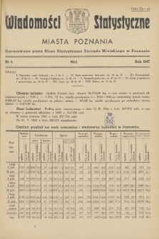 Wiadomości Statystyczne Miasta Poznania. 1947, nr 5
