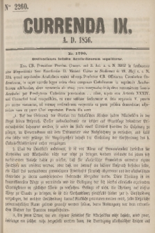 Currenda. 1856, kurenda 9