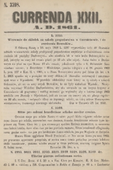 Currenda. 1861, kurenda 22