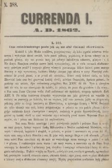 Currenda. 1862, kurenda 1