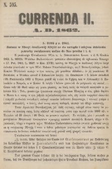 Currenda. 1862, kurenda 2