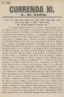 Currenda. 1863, kurenda 11