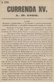 Currenda. 1866, kurenda 15