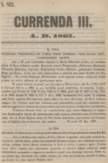 Currenda. 1867, kurenda 3