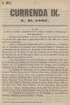 Currenda. 1867, kurenda 9