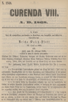 Currenda. 1868, kurenda 8