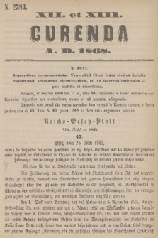 Currenda. 1868, kurenda 12, 13
