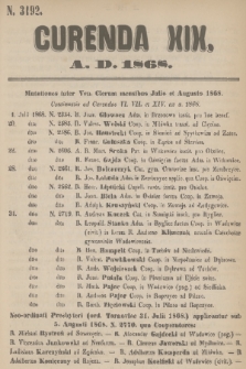 Currenda. 1868, kurenda 19
