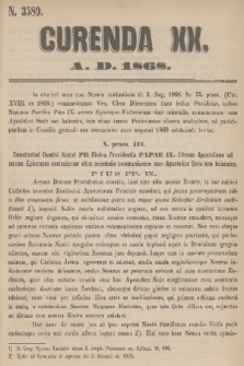 Currenda. 1868, kurenda 20