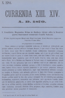 Currenda. 1870, kurenda 13, 14