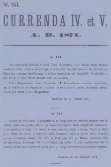 Currenda. 1871, kurenda 4, 5