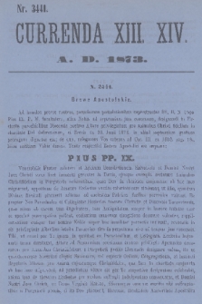 Currenda. 1873, kurenda 13, 14