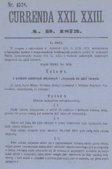 Currenda. 1873, kurenda 22, 23